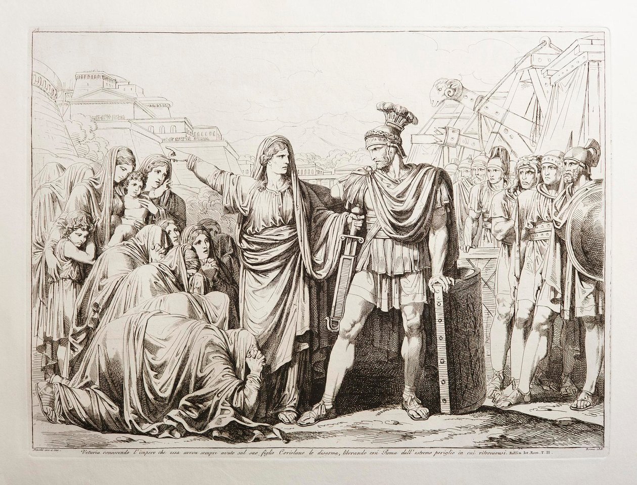 Veturia Disarms Her Son Coriolanus, Freeing Rome from Great Danger by Bartolomeo Pinelli