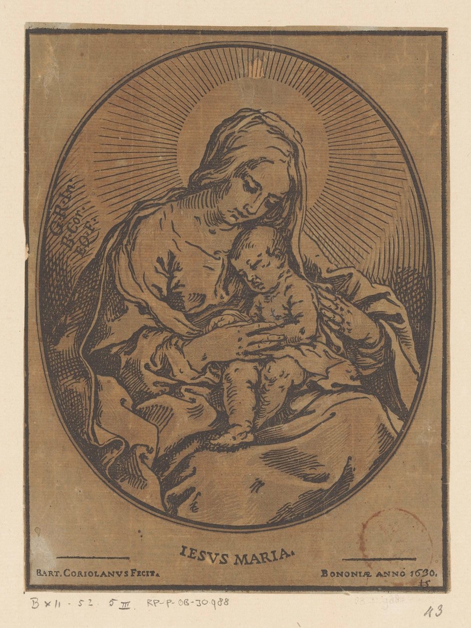 Mary with the Christ Child by Bartolommeo Coriolano