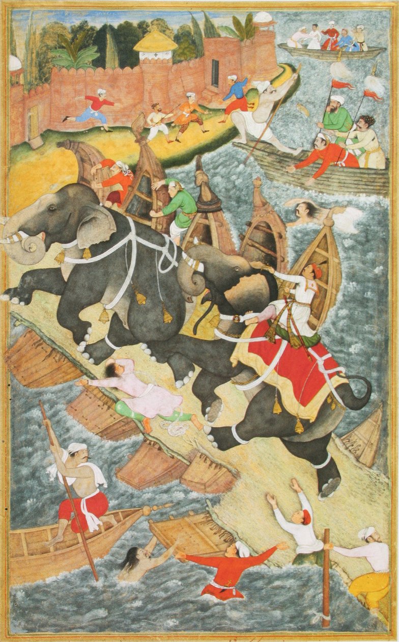 Akbar's Adventures with the Elephant Hawa'i by Basawan
