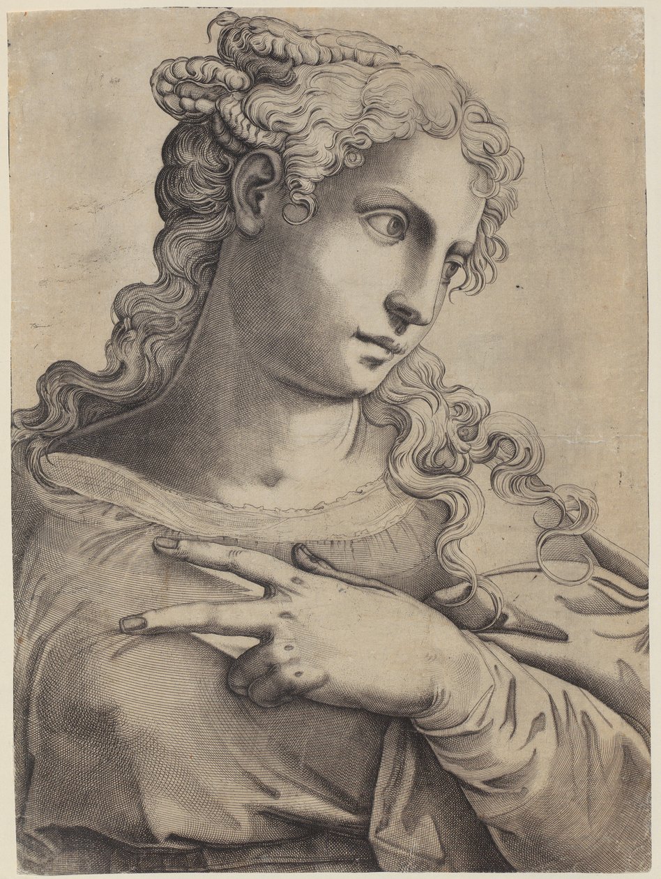Young Woman Looking to the Right by Battista Franco