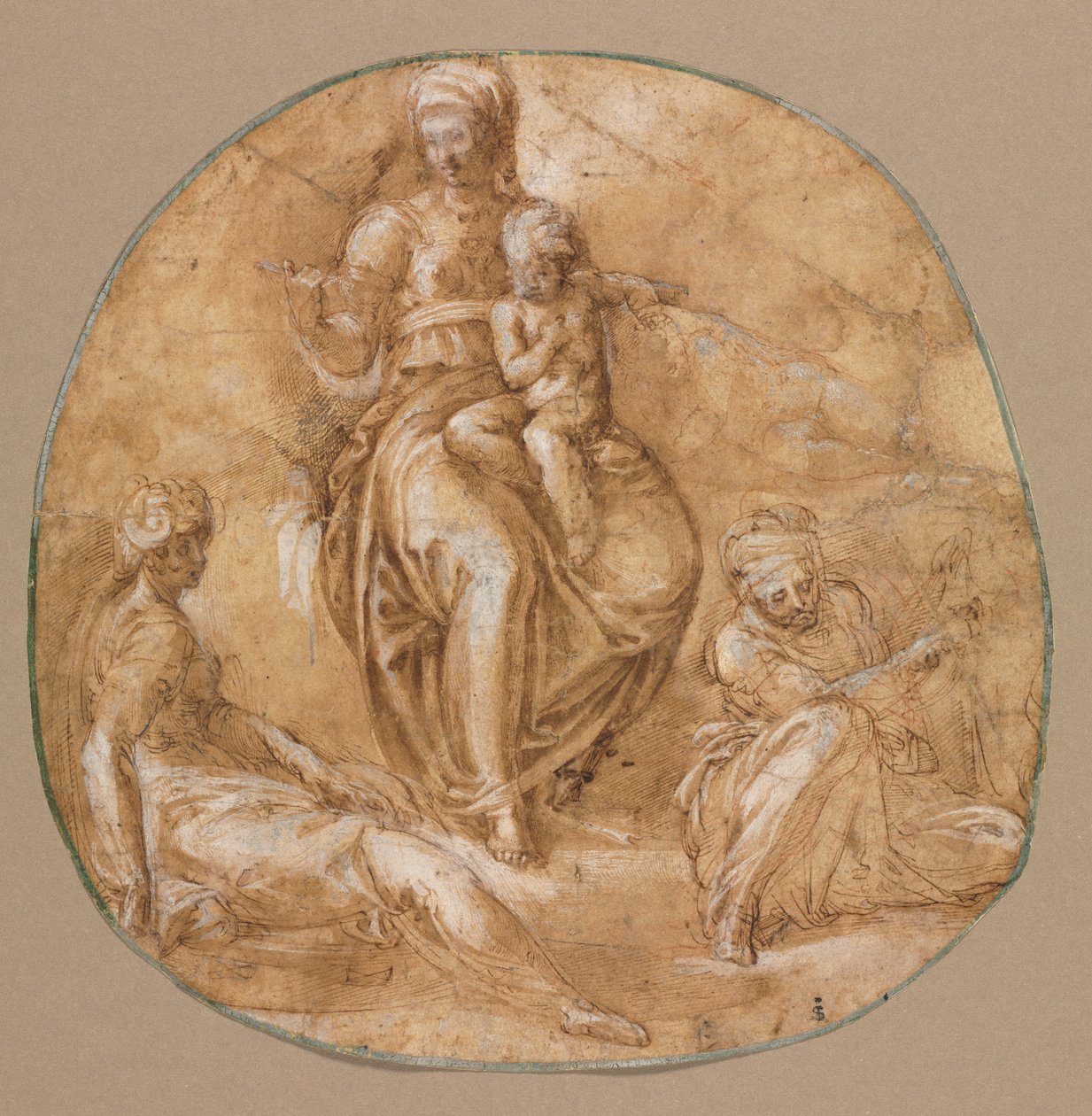 Virgin and Child with St. Catherine of Alexandria and Saint Anne (?) by Battista Franco