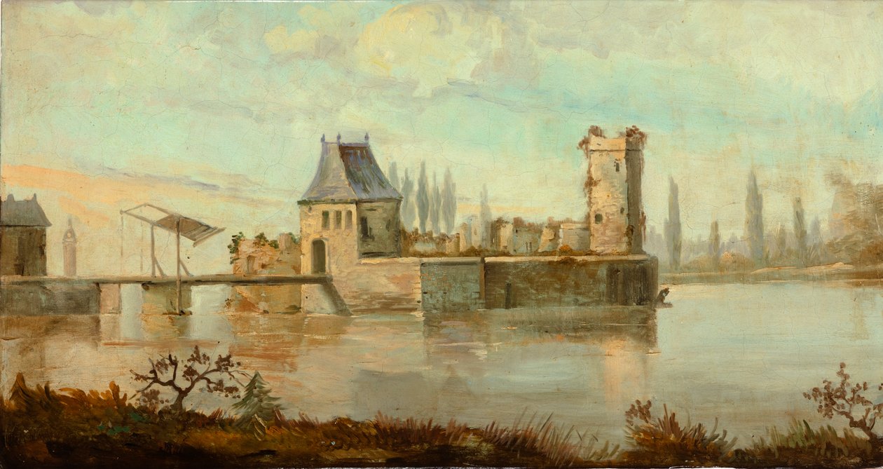 Second Back Room at the Back, Meeting Room, Murals with Rural Scenes in Classical Style, Probably from Around 1810, Scene 6 by Belgian School