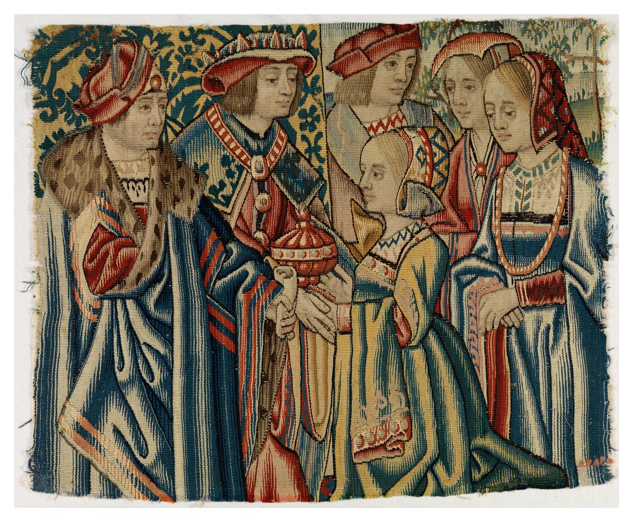Tapestry Fragment Depicting Marriage of Louis XII with Jeanne, Daughter of Louis XI, from Brussels by Belgian School