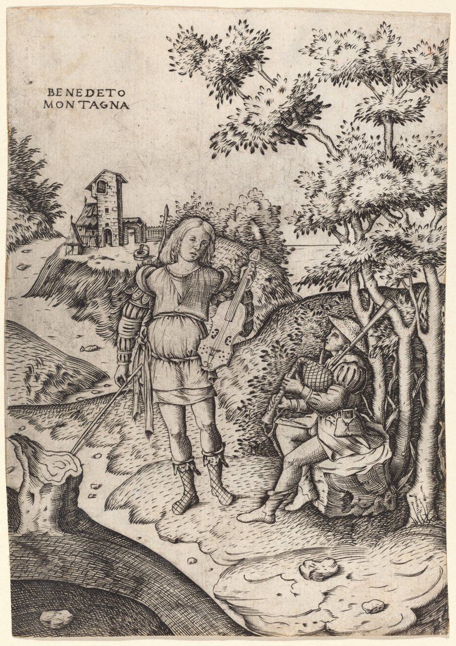 Apollo and Marsyas by Benedetto Montagna