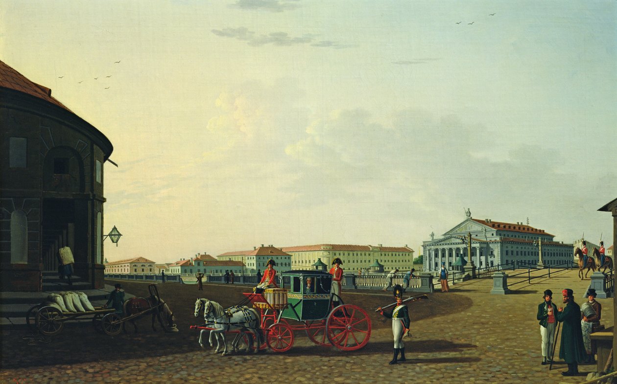 The Bolshoi Theatre in St. Petersburg, 1802 by Benjamin Patersson