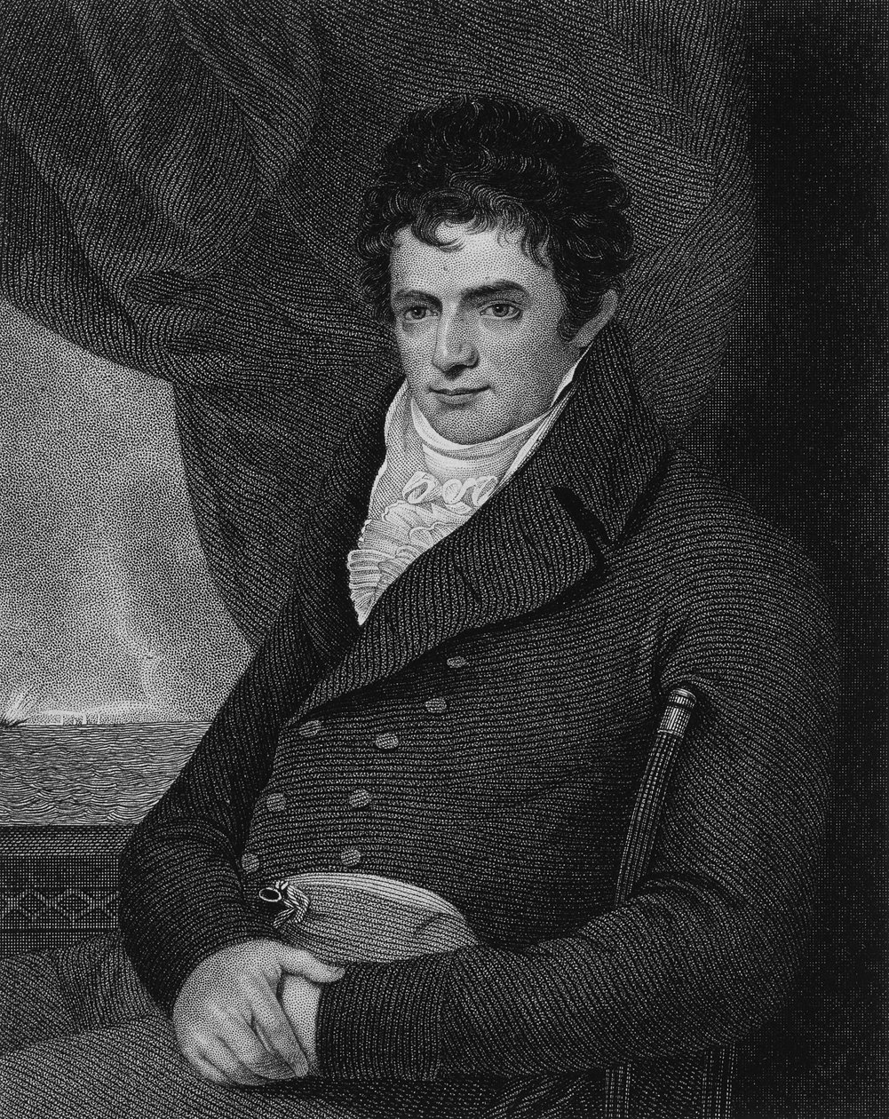Robert Fulton (1765-1815), engraved by George Parker by Benjamin West