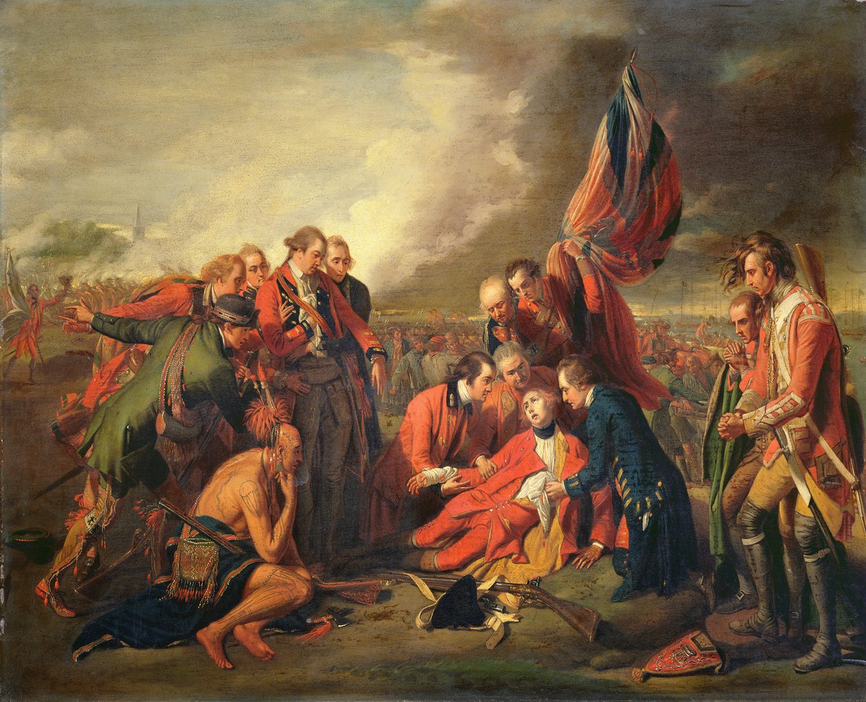 The Death of General Wolfe by Benjamin West: Fine art print