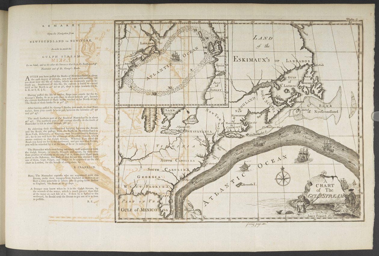A Chart of the Gulf Stream, in 