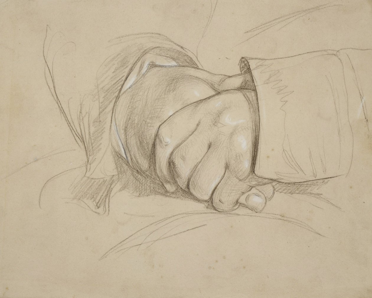 Clasped Hands, said to be those of the Poet William Wordsworth by Benjamin Haydon
