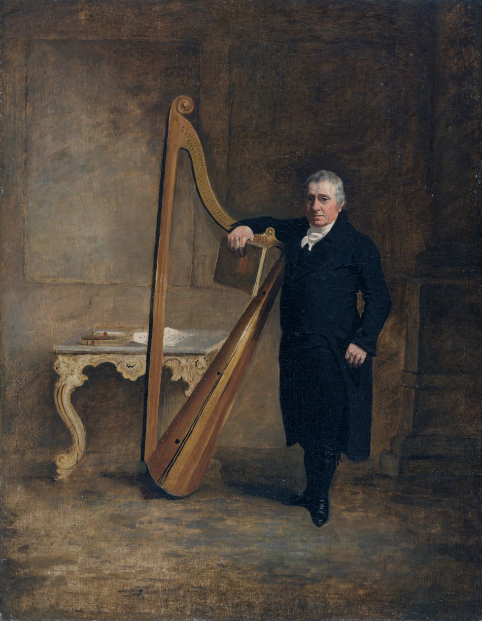 Harpist to the Corbet Family of Griffith Owen, c.1812 by Benjamin Marshall