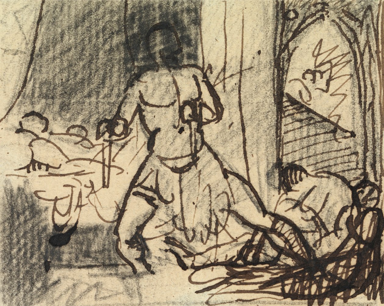 Study of Figures in a Dramatic Scene