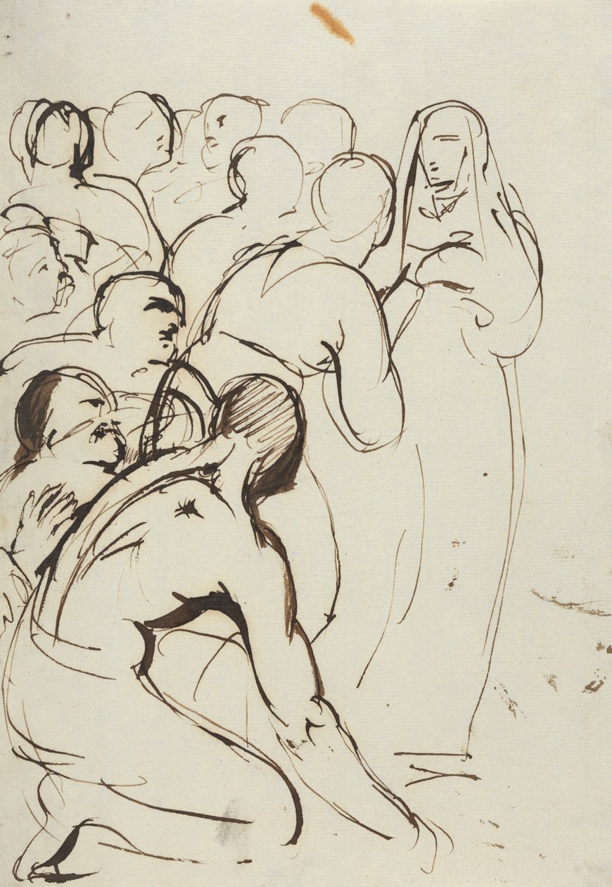 Study of a Group of Figures, Kneeling and Standing by Benjamin Robert Haydon