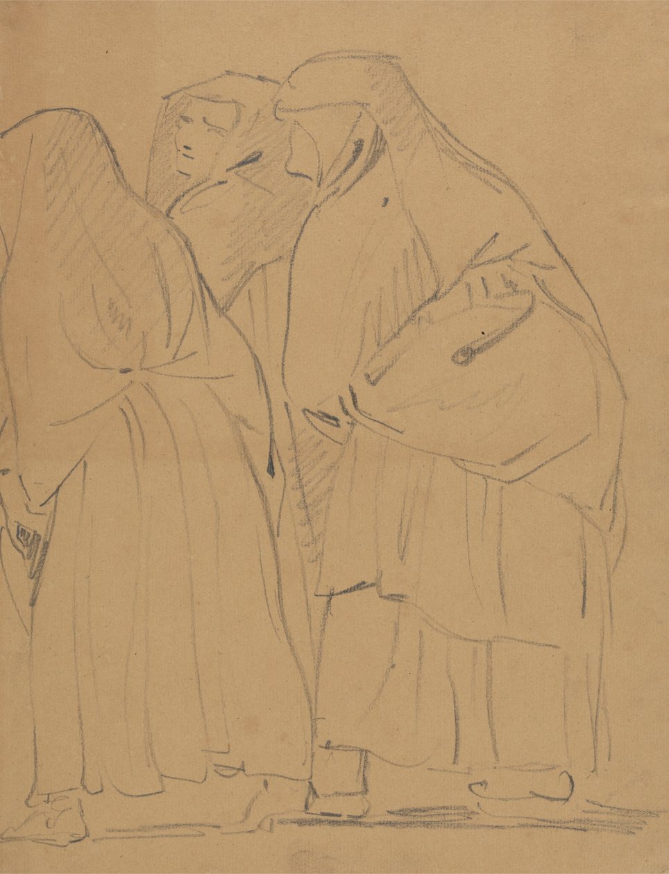 Study of a Group of Robed, Standing Figures by Benjamin Robert Haydon