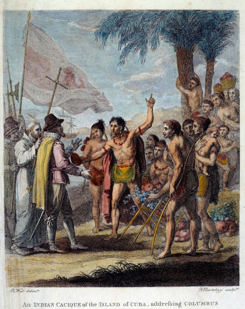 An Indian Cacique from the Island of Cuba Welcomes Christopher Columbus by Benjamin West