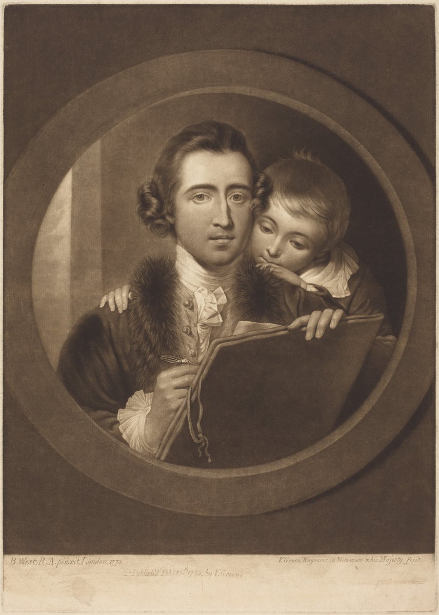 Benjamin West and His Son Raphael Lamar West by Benjamin West