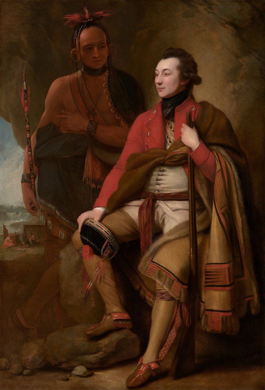 Colonel Guy Johnson and Karonghyontye (Captain David Hill) by Benjamin West