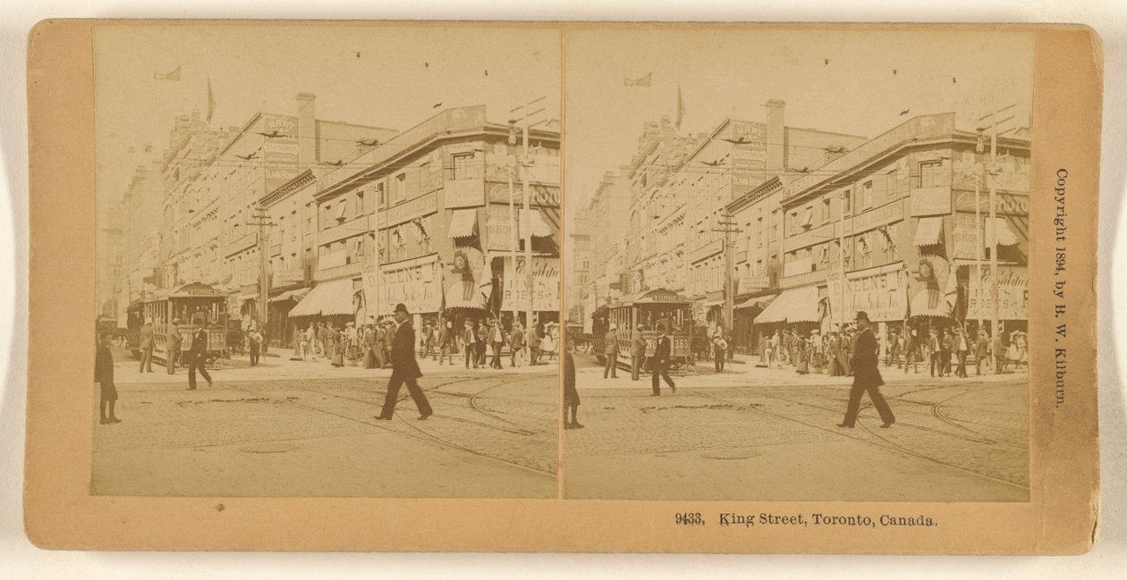 King Street, Toronto, Canada by Benjamin West Kilburn