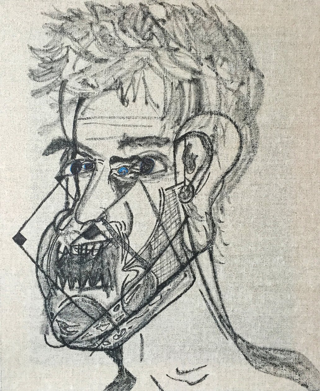 Surautoportrait with Raised Hand, 2017 by Benoit Erwann Boucherot