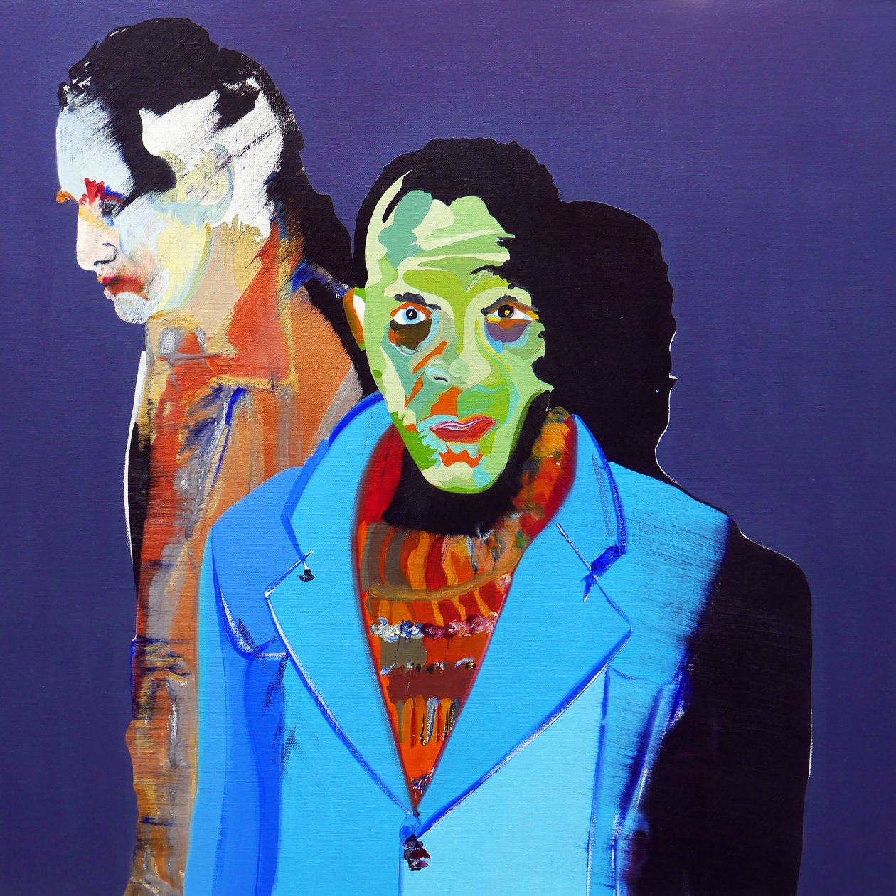 Surportrait: Three Migrants & Sébastien, 2020 by Benoit Erwann Boucherot