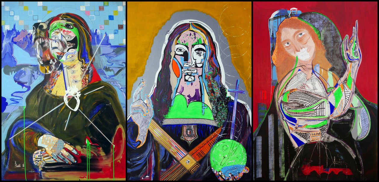 Triptych after Leonardo da Vinci, 2019 by Benoit Erwann Boucherot