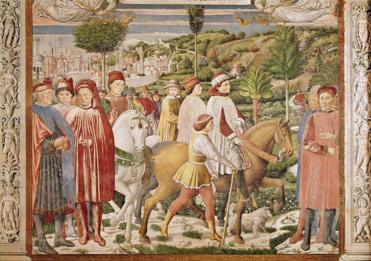 St. Augustine leaves Rome for Milan, from the Life of St. Augustine, 1463-65 by Benozzo di Lese di Sandro Gozzoli