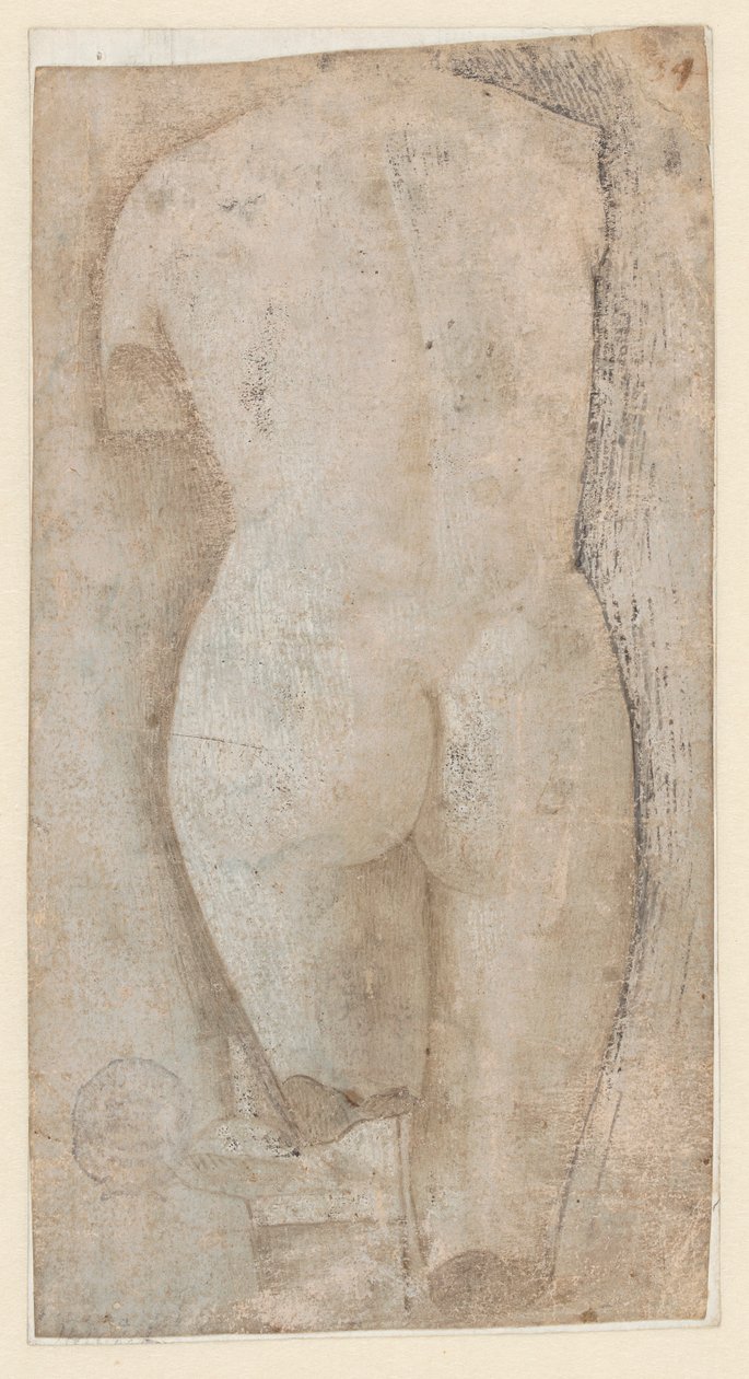 Sketch of Classical Sculpture of the Venus Pudica Type by Benozzo Gozzoli