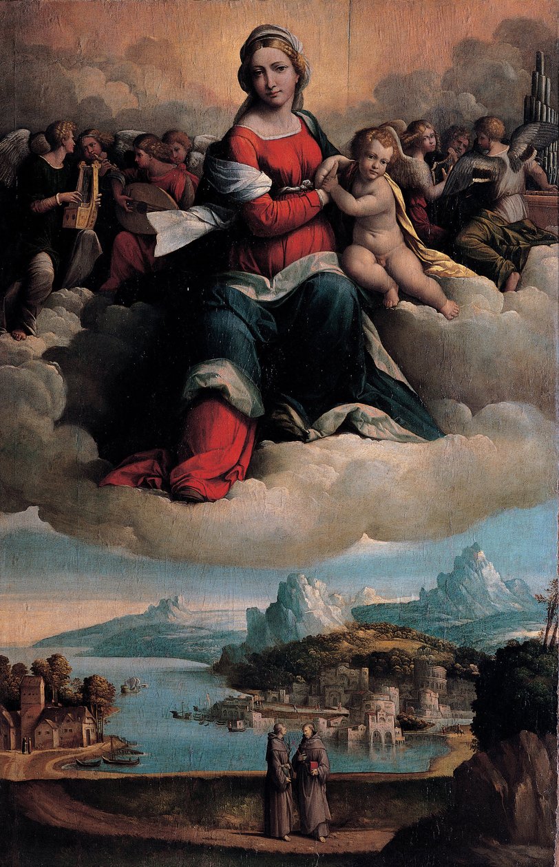 Madonna and Child in Glory with the Saints Anthony of Padua and Francis by Benvenuto Tisi da Garofalo