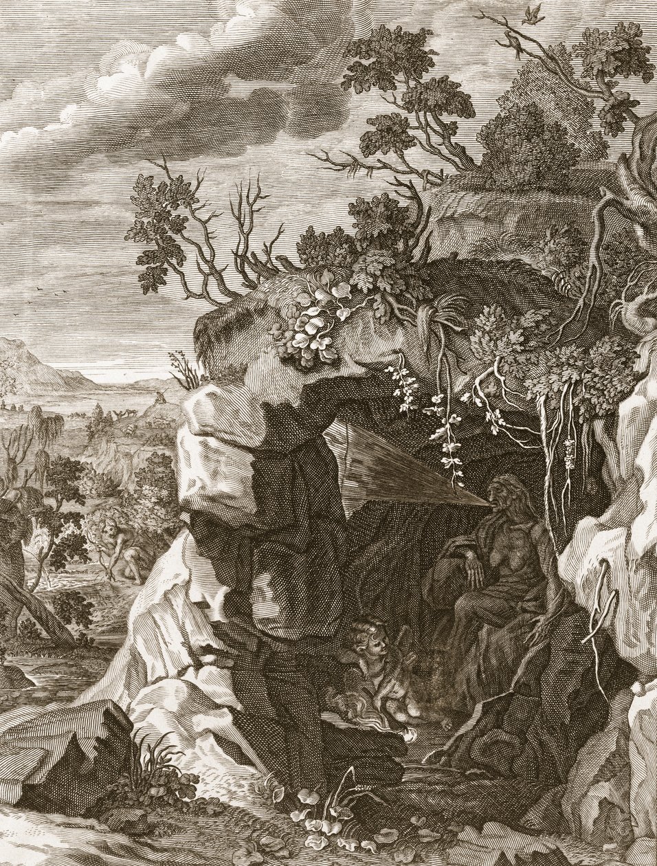 The Nymph Echo Changed into Sound, 1731 by Bernard Picart