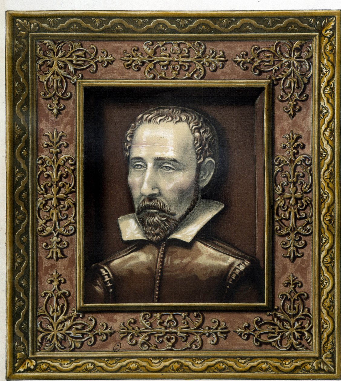 Portrait of Bernard Palissy, executed in earthenware by himself - in 