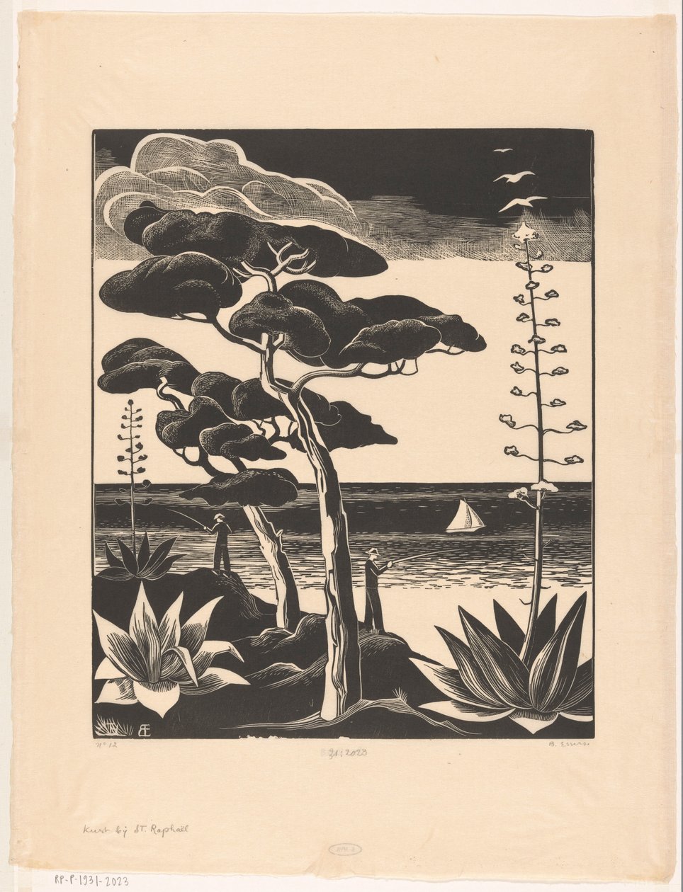 Coast at Saint-Raphaël by Bernard Essers (signed by artist)