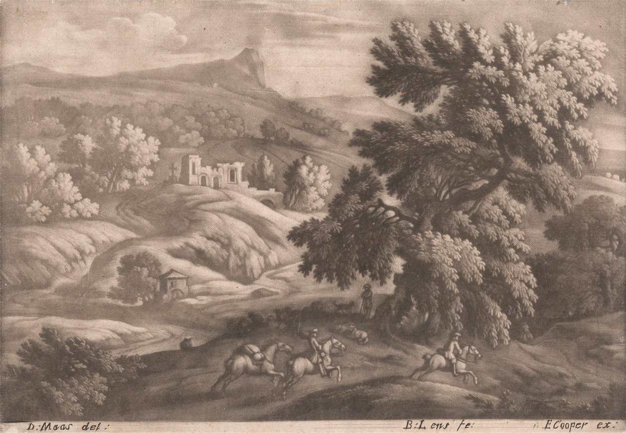 Landscape with Horseman by Bernard Lens