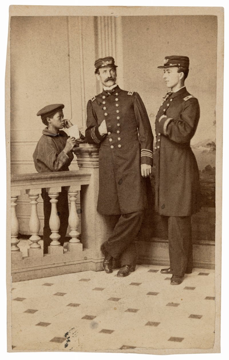 Portrait of Naval Officers and a Messenger, c. 1863 by Bernard Moses