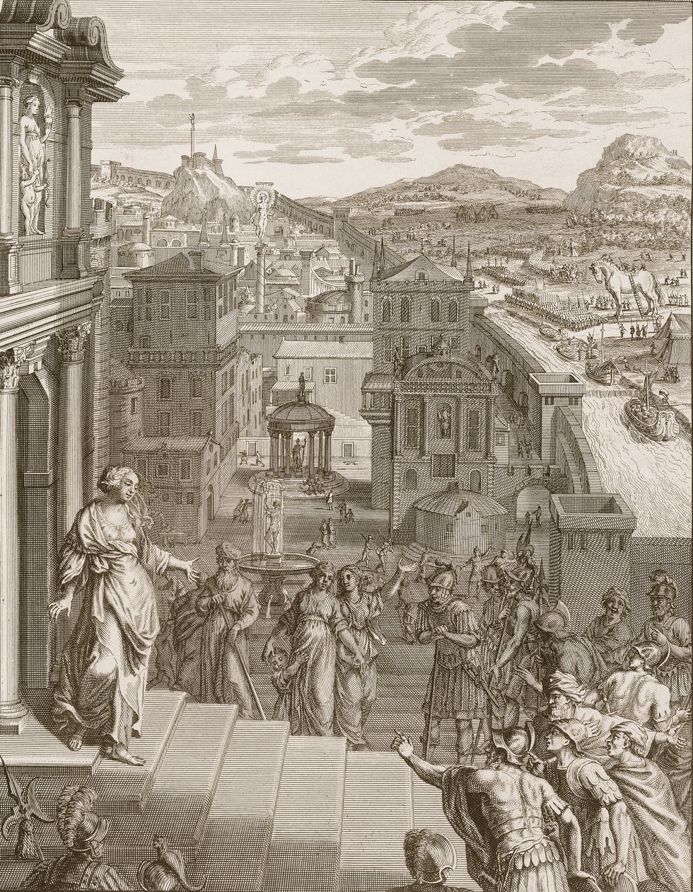 Cassandra Foretells the Trojans Their Fate and is Not Believed, 1731 by Bernard Picart
