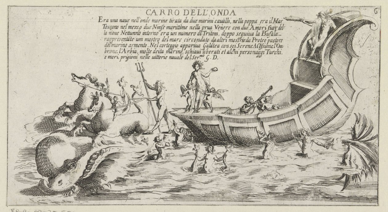 Triumphal Carriage of the Sienese District Onda (series title) by Bernardino Capitelli