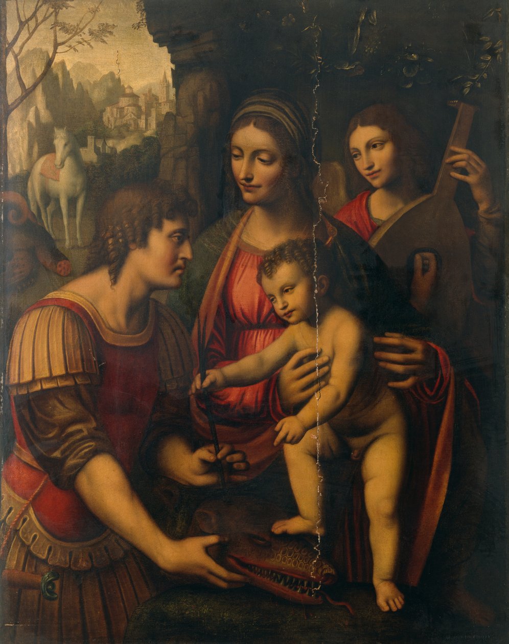 Madonna and Child with Saint George and an Angel by Bernardino Luini