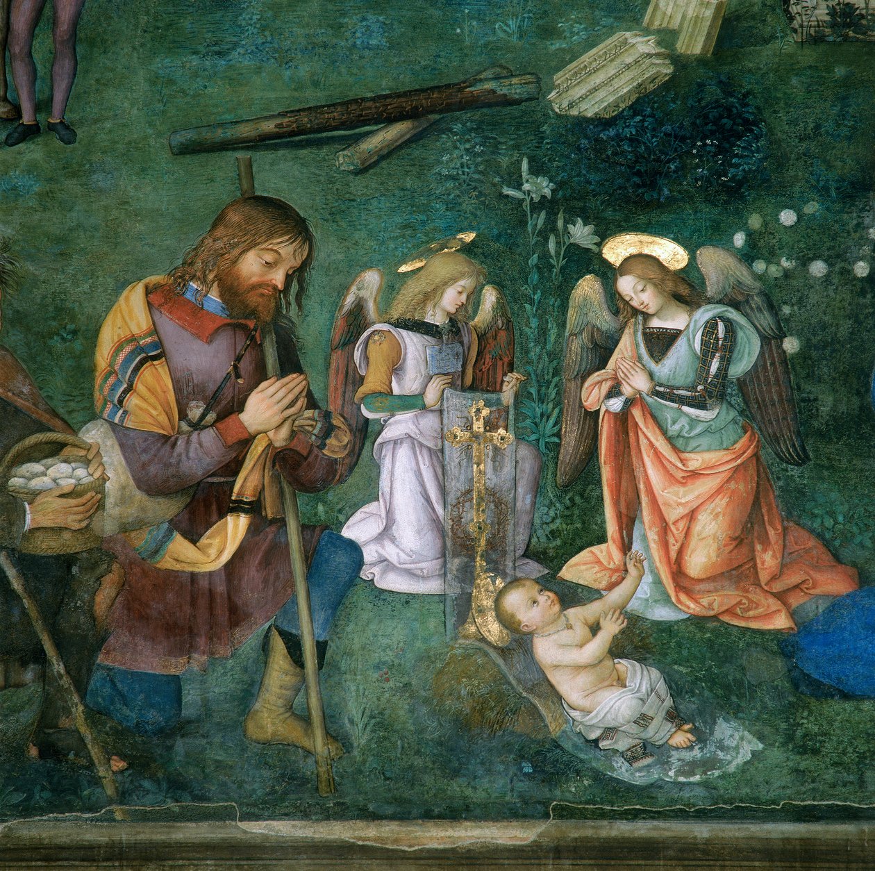 The Christ Child (detail) by Bernardino di Betto Pinturicchio