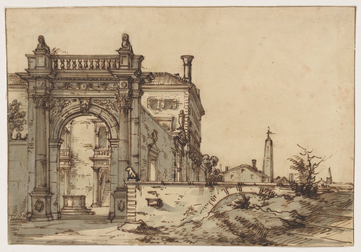 A Venetian Villa by Bernardo Bellotto