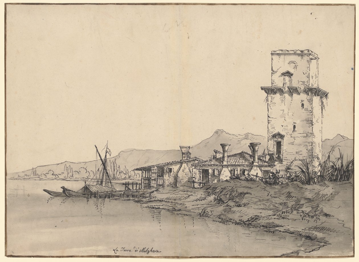 The Tower of Marghera by Bernardo Bellotto