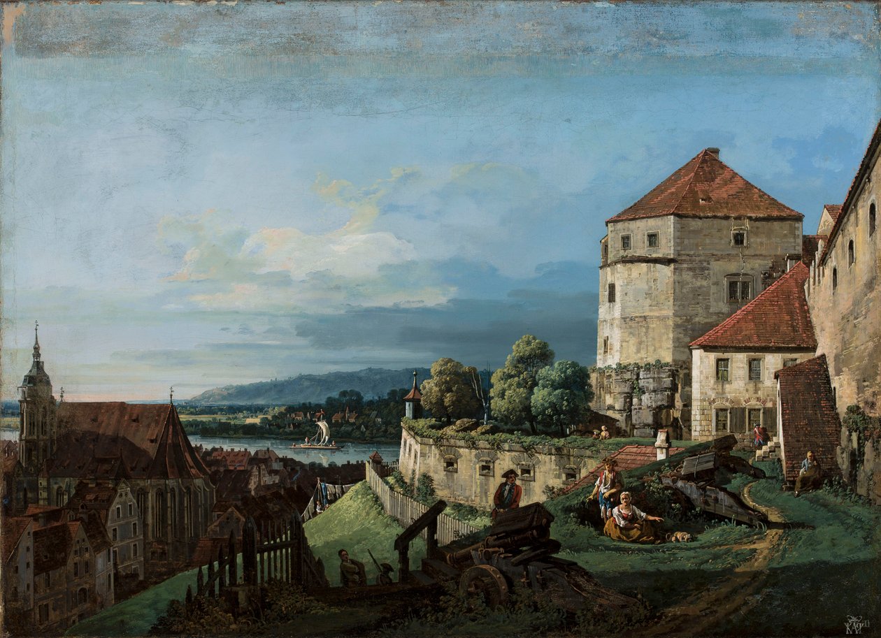 View of Pirna in Saxony by Bernardo Bellotto