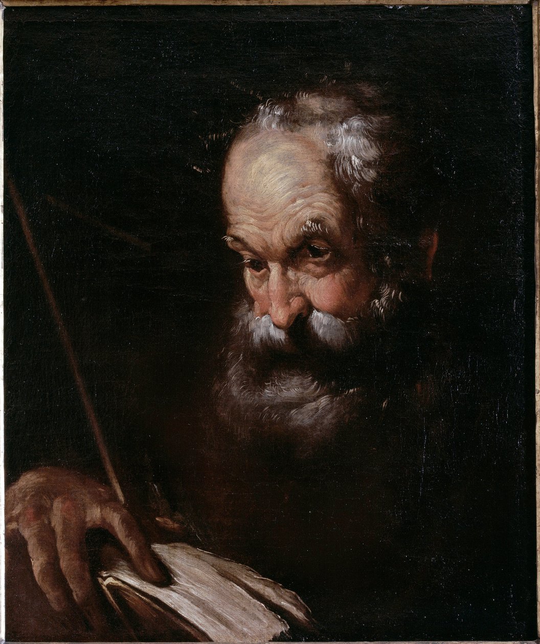 Portrait of Old Man with a Book by Bernardo Strozzi