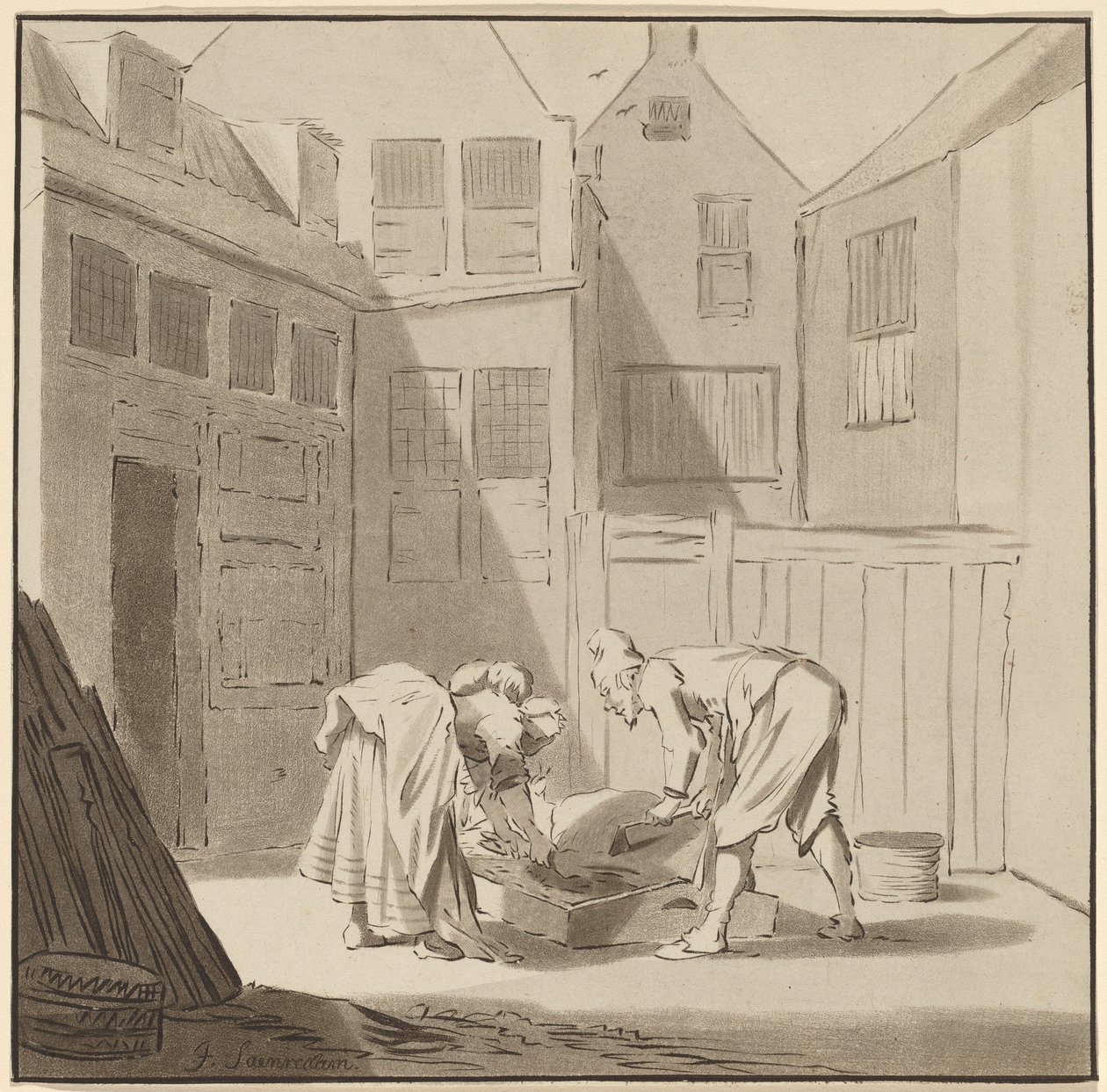 Hog Slaughterers by Bernhard Schreuder