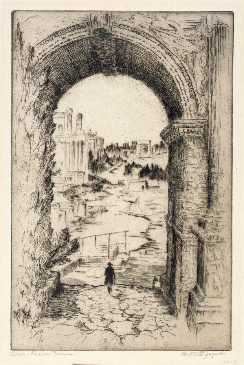 Arch, Roman Forum by Bertha E. Jaques