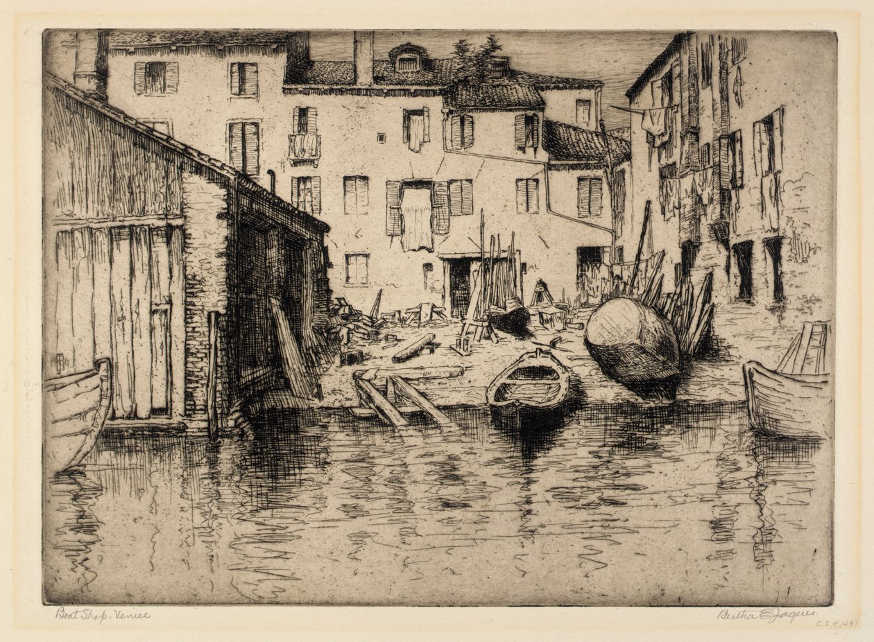 Boat Shop, Venice by Bertha E. Jaques