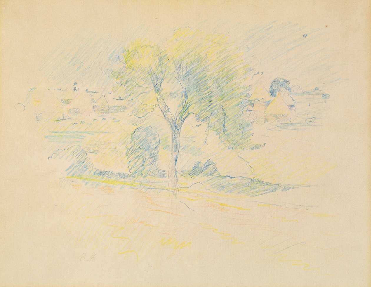 Trees and Millstones, 1883 by Berthe Morisot
