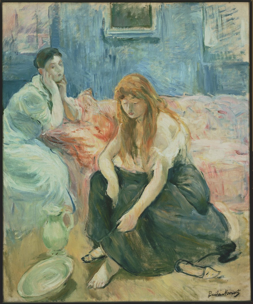 Young Women at their Toilette (title given by the artist) by Berthe Morisot