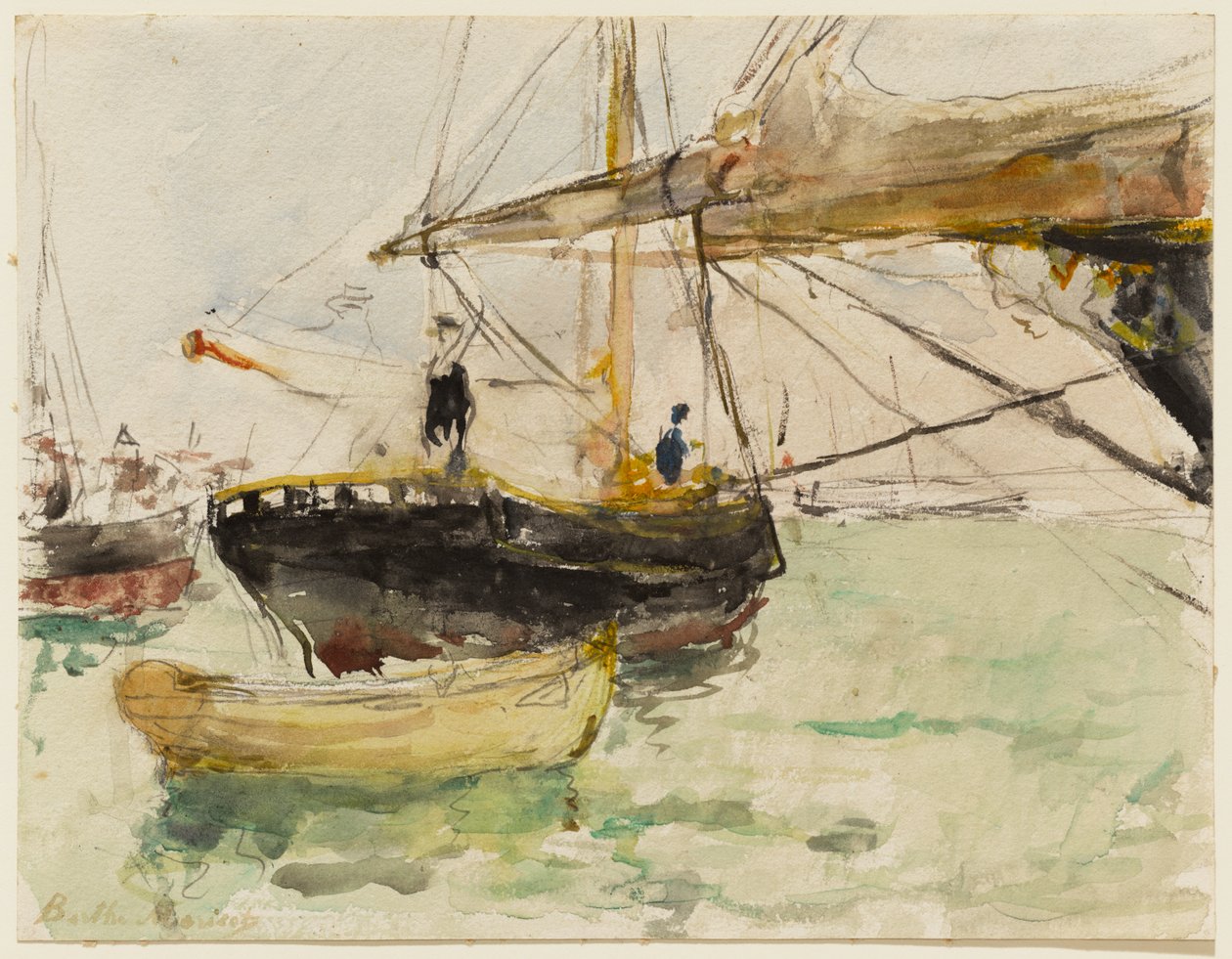 The Front of a Yacht by Berthe Morisot