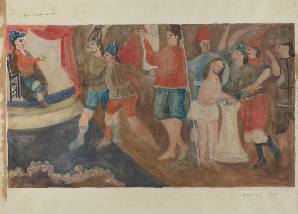 Station of the Cross No. 1: Jesus is Condemned to Death by Beulah Bradleigh