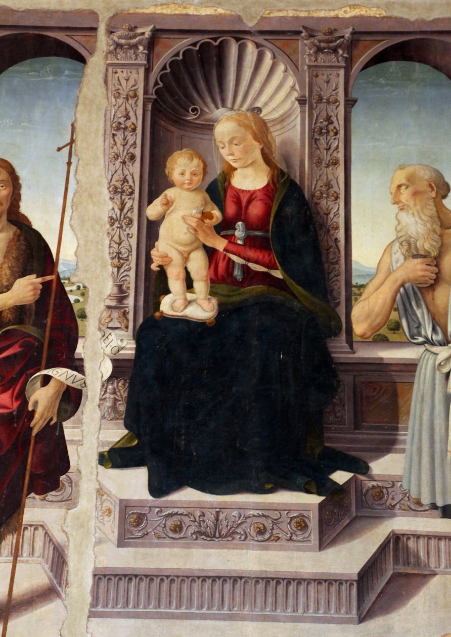 Madonna and Child Enthroned with Saints John the Baptist and Jerome