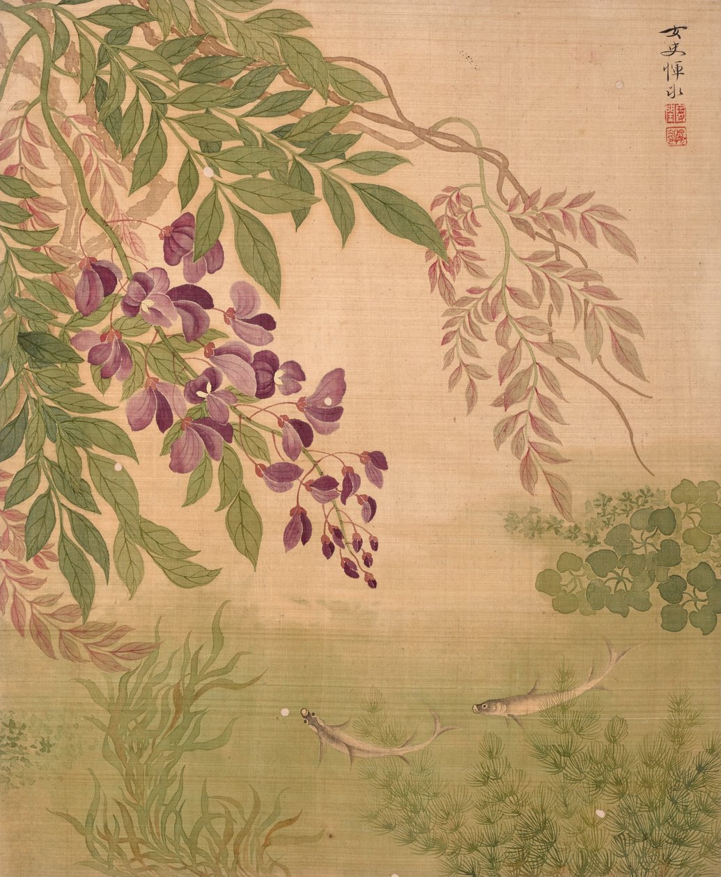 Wisteria from Album of Flowers by Bing Yun