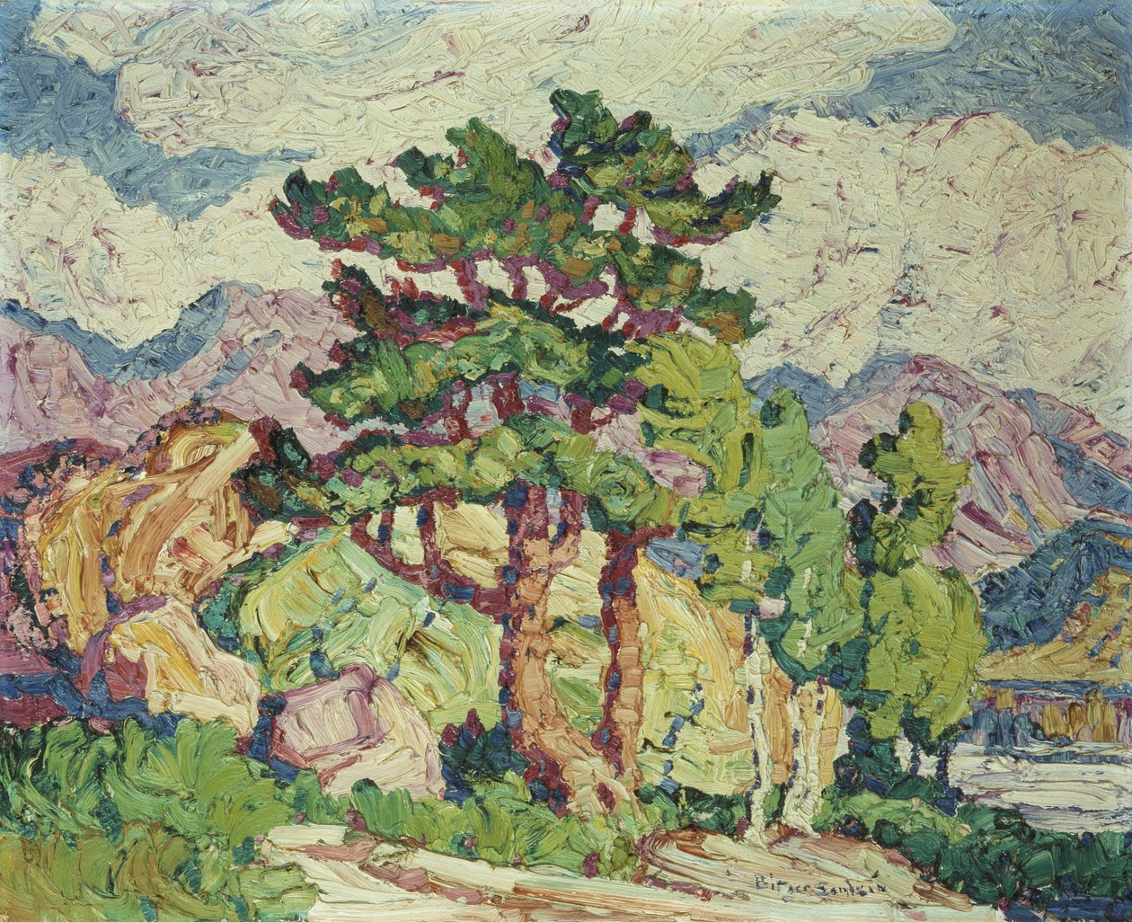 Aspens and Pines, Estes Park, Colorado by Birger Sandzen